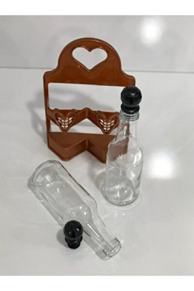 HİFA طقم وعاء زيت زجاجي سعة 250 سم مكعب مع حامل