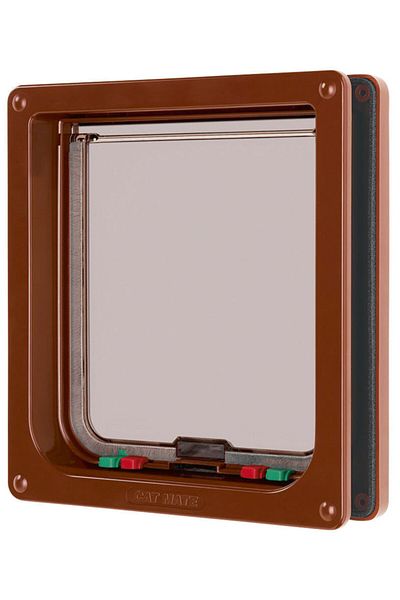 Petmate Big Cat And Small Dog Door L 4 Way Door 181 X 196 Mm - Brown