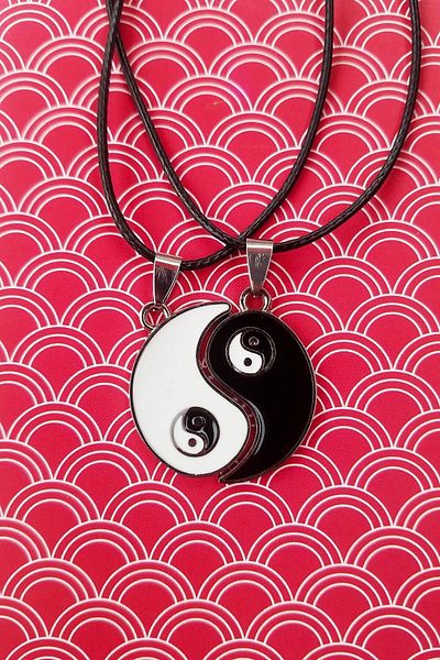 Acousticworld Yin Yang Couple Necklace Accessory Stylish Gift Ornament Jewelry