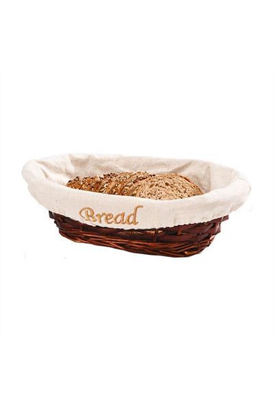 Zicco Wicker Bread Basket Oval Cloth Jn23132