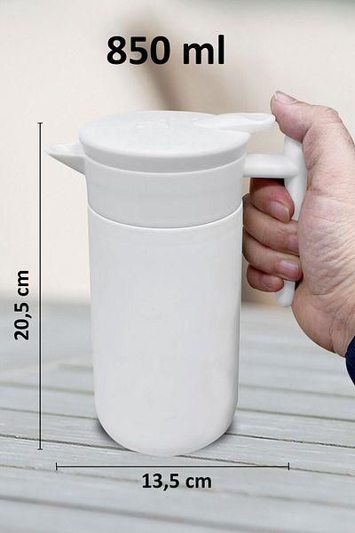 SEDEF SİLVER 304 Stainless Steel Double Layer Small Tea 850 ml Thermos 860 with Handle