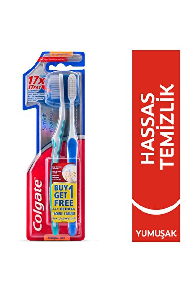 Colgate Mikro İnce Hassas Temizlik Yumuşak Diş Fırçası 1+1