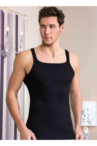 Berrak Men's Black Camisole Athlete