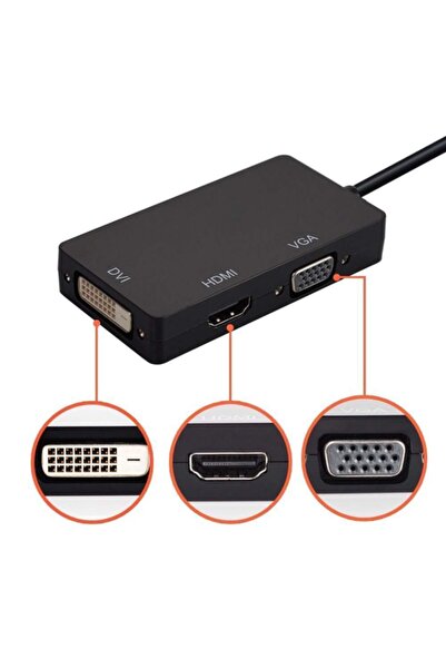WOZLO Displayport To Hdmi Vga Dvi Çevirici Dp Dönüştürücü