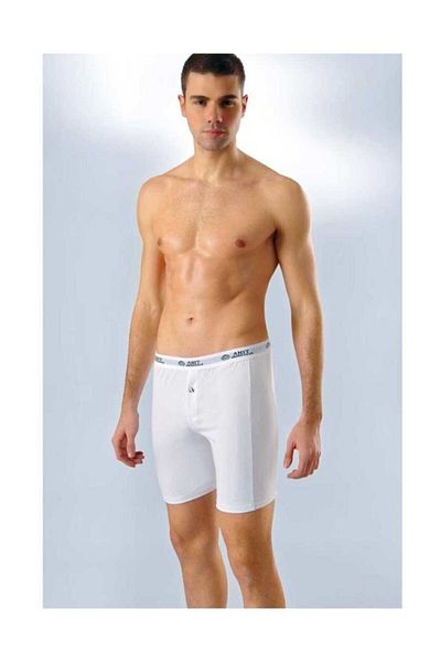 Anıt Ανδρικό Boxer Lycra Long (6 Τεμάχια) Λευκό Xl