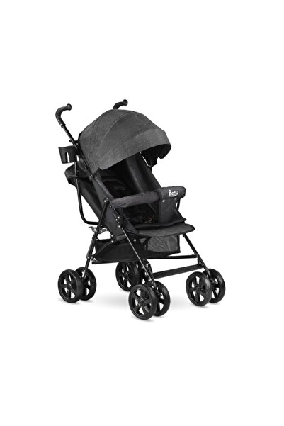 BabyHope Sa-7 Tam Yatarlı Baston Bebek Arabası Siyah