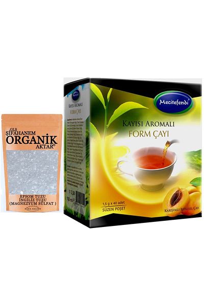 Mecitefendi Apricot Form Tea +Epsom Salt 100Gr Form Set