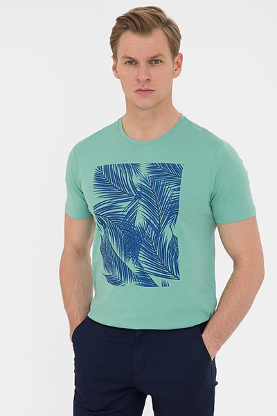 Pierre Cardin Μπλουζάκι Green Slim Fit Crew Neck
