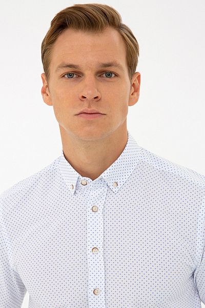 Pierre Cardin Μπλε Slim Fit πουκάμισο - Κομψό και άνετο