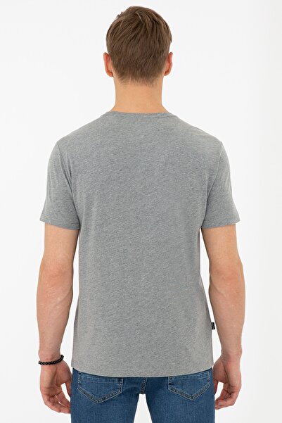 Pierre Cardin Μπλουζάκι με λαιμόκοψη σε γκρι Melange Slim Fit Crew