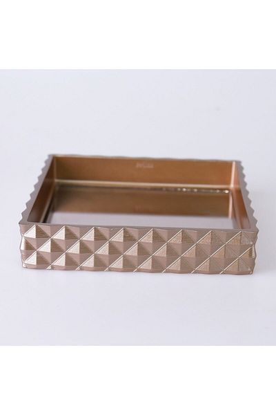 Selim Pyramid Mirrored Tray Mink