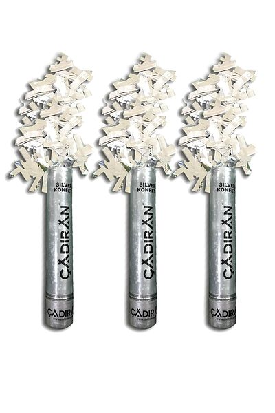 Parti dolabı Silver Gray Confetti - 3 Pieces, 30 Cm, 457Mseri