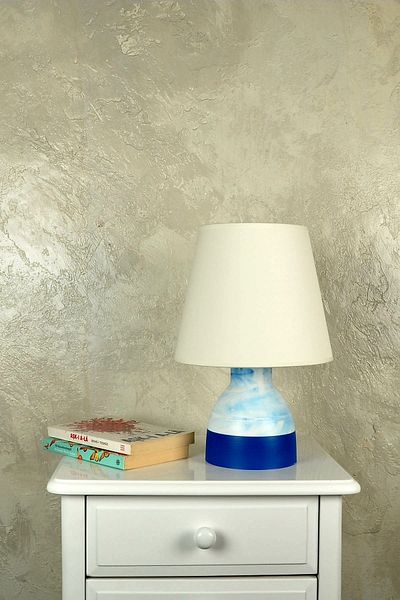 Qdec Modern Design Vivo Lampshade Blue White