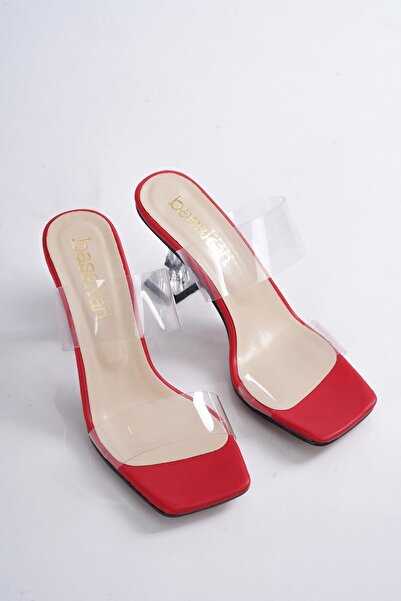 Moda Ersa Γυναικείες παντόφλες με διάφανο τακούνι Basskan