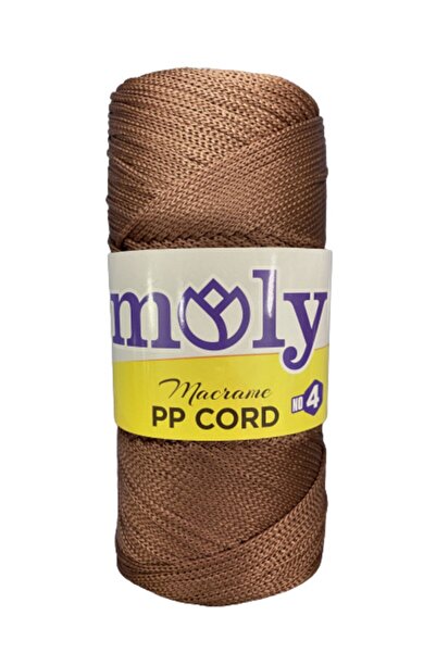 Moly Pp Cord 4 Numara Polyester Makrome Ip Kahve