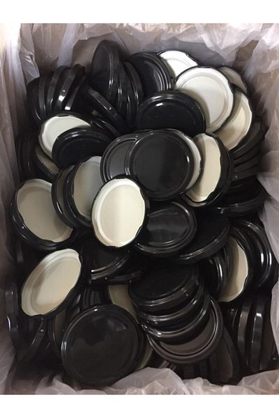 Milea Canning Jar Lid Black 50 Pieces