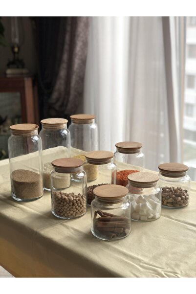Markimo Home Vakumlu Kapaklı Cam  Kavanoz 9'lu Set - Üç Farklı Boy -  Saklama...