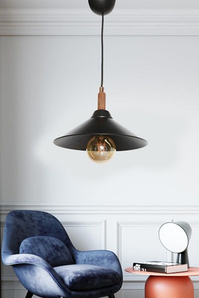 DEDE Decorative Single Tapado Pendant Lamp Black Chandelier