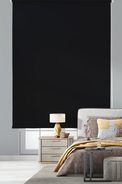 Rengin Home Mat Siyah Stor Perde (ışık Sızdırmaz)