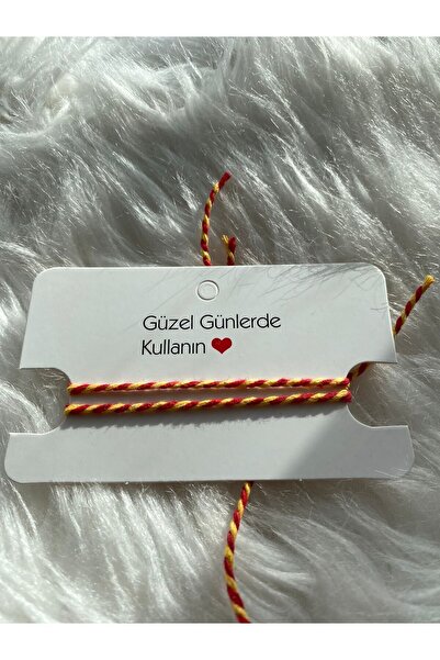 ALIŞVERİŞ AŞKIN SARI KIRMIZI İP MARTENİÇKA BİLEKLİK(2 ADET)