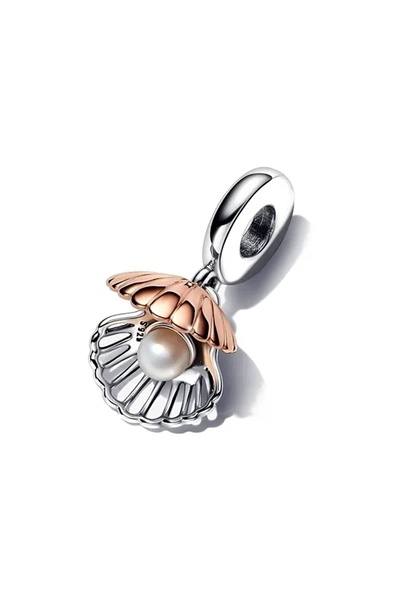 Lux Design Gümüş Deniz Kabuğu & Tatlı Su Kültür Incisi Sallantılı Charm