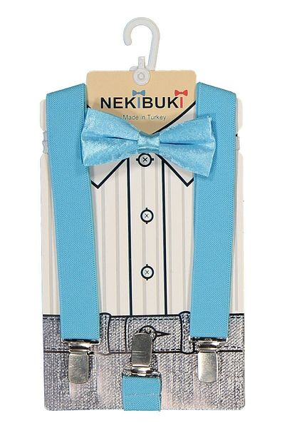 NEKİBUKİ Set papion cu bretele pentru pantaloni 1-9 ani