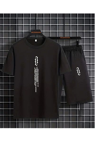 TURLUHAN T-shirt shorts suit steep printed