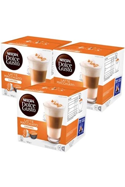 Nescafe Dolce Gusto Coffee Caramel Latte Macchiato 16 Kapsül X 3 Adet