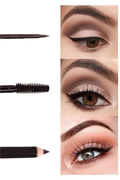 Makeuptime 3 In 1 Waterproof Mascara & Pen & Eyeliner Set