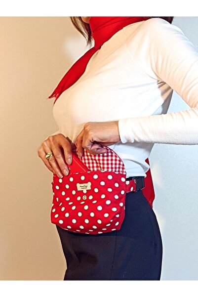 minart design White Polka Dot Small Mini Bag Waist Bag