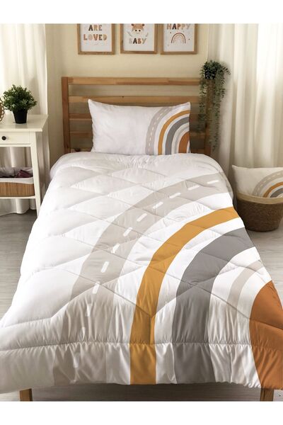 Evmila Gökkuşağı Desenli Kapitone Dikişli Yorgan