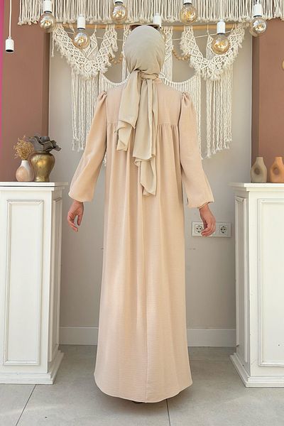Bym Fashion Πέτρινο μητρικό φόρεμα με μωρό 3896