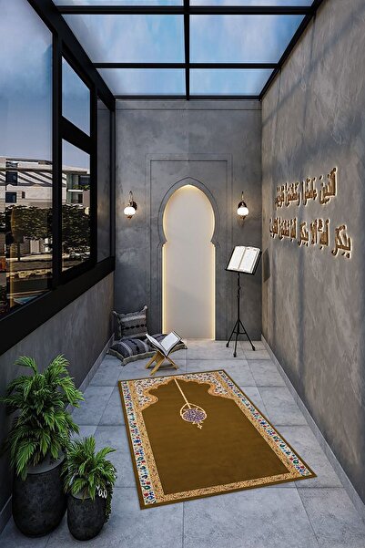 Napoli Home Covoraș de rugăciune digital cu imprimeu anti-alunecare, lavabil ...