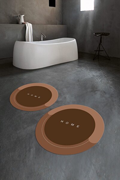 Napoli Home Set de baie digital cu cu imprimeu piese, cu bază anti-alunecare,...