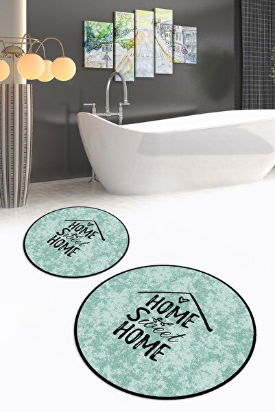 Napoli Home Цифрово отпечатан, неплъзгащ се, измиваем, домашен, кръгъл, двоен...