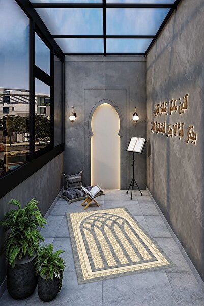 Napoli Home Covoraș de rugăciune digital cu imprimeu anti-alunecare, lavabil ...