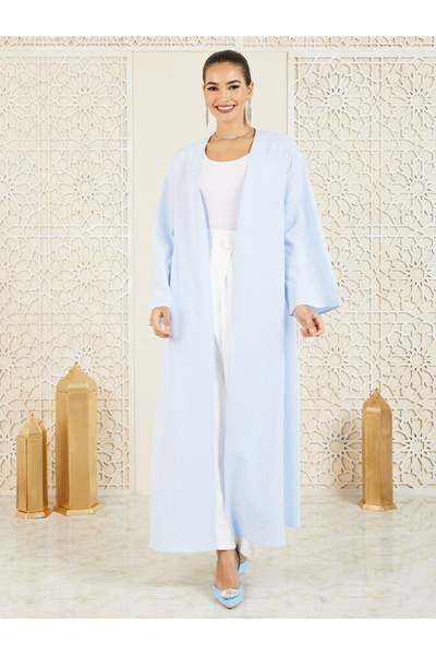 Styli Floral Texture Maxi Length Kimono