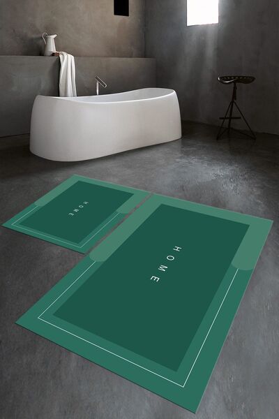 Napoli Home Set de toaletă digital cu imprimeu anti-alunecare, lavabil, pentr...