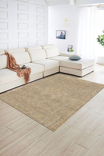Napoli Home Dijital Baskılı Kaymaz Taban Yıkanabilir Jüt-Hasır Desen Yolluk M...