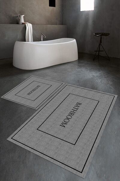 Napoli Home Set de toaletă digital cu imprimeu anti-alunecare, lavabil, pentr...