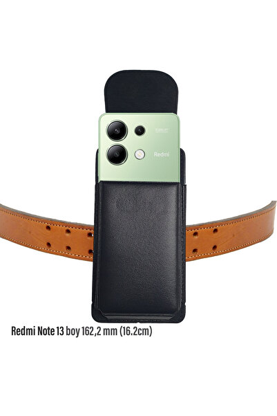EXENAR Redmi Note 13 Kemer Kılıfı Bele Takılan Telefon Kılıf Çanta Kapaklı Dik