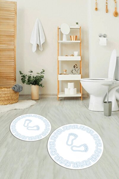 Napoli Home Set de baie digital cu cu imprimeu piese, cu bază anti-alunecare,...