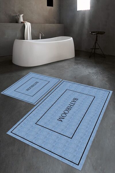 Napoli Home Set de toaletă digital cu imprimeu anti-alunecare, lavabil, pentr...