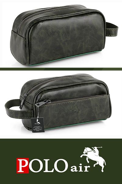 Polo Air Men's Green Combination Handbag - Lighter Set with Wallet Belt and Card Holder CN-30-Y