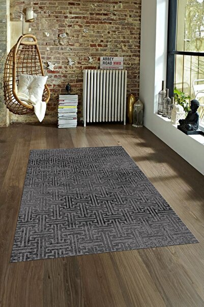 Alkilim Dijital Baskılı Kaymaz Taban Yıkanabilir Sade Yolluk Mutfak Salon Hal...