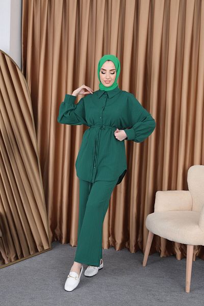 ışık tesettur Διπλό Σετ Hijab Işıl
