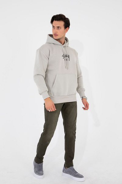 HLT JEANS Ανδρικό σκούρο χακί Slim Fit Slim Fit Flexible Lycra Jeans Jeans Jeans HLTHE001986