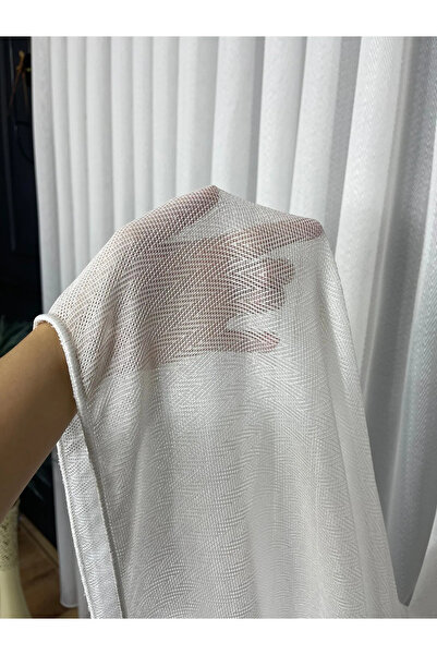 Altuntaş Tasarım BALIK SIRTI MODEL DESENLİ 1X3 SIK PİLE TÜL PERDE