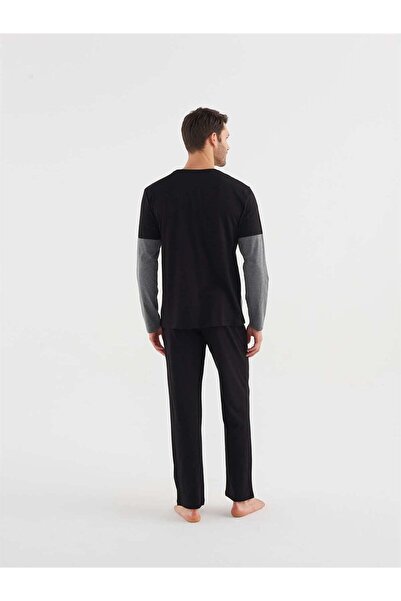 Mod Collection Mod 3743 Siyah Sıfır Yaka Spor Pijama Takım