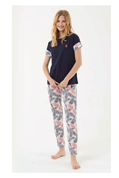 U.S. Polo Assn. Γυναικείο Σετ Πυτζάμες Navy Blue